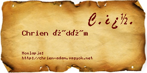 Chrien Ádám névjegykártya
