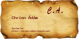 Chrien Ádám névjegykártya